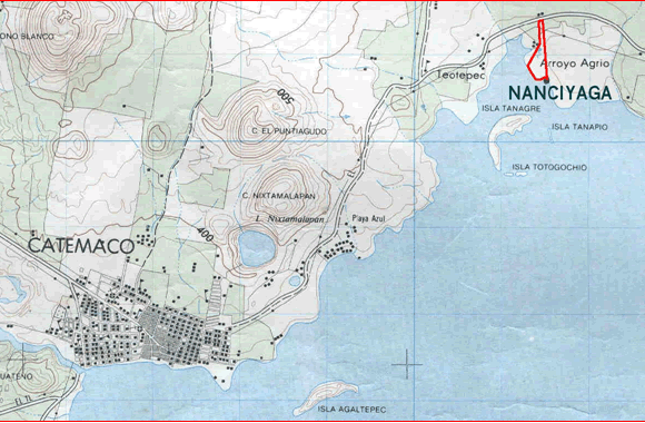 Mapa De Nanciyaga Veracruz